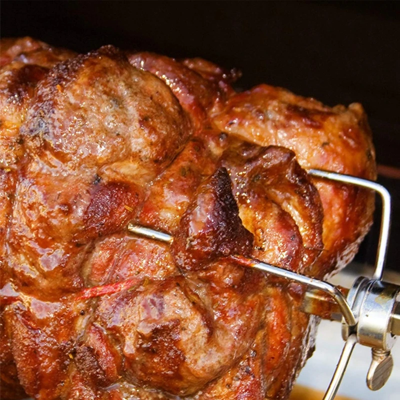 Stainless Steel Automatic BBQ Rotisserie with Motor for Grilling Chicken Steak EU UK US Wholesale