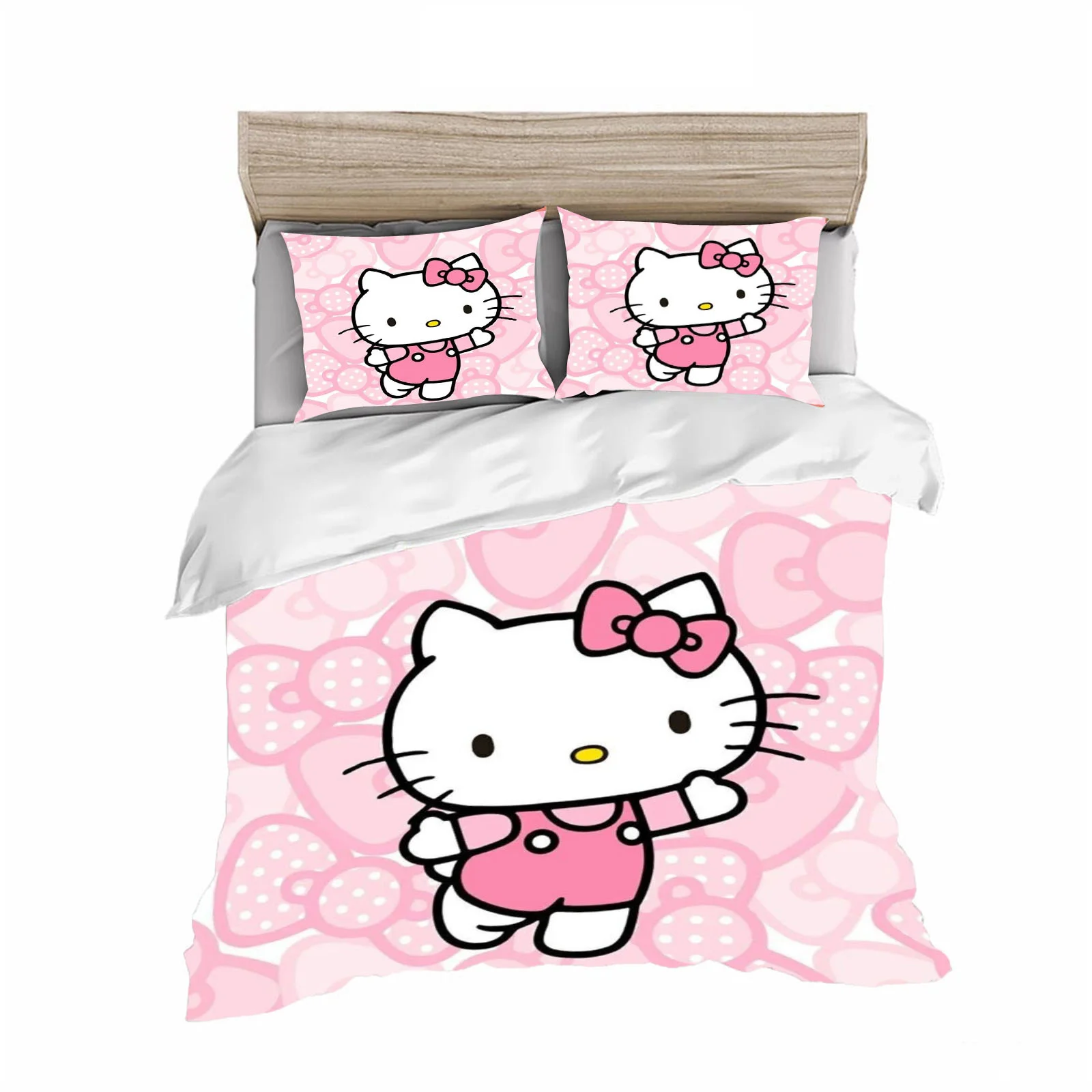 Hello Kitty  3D Children'S Bedding Set Duvet Cover Sets Comforte Suitable For Children And Adults Cute Printed Cartoon