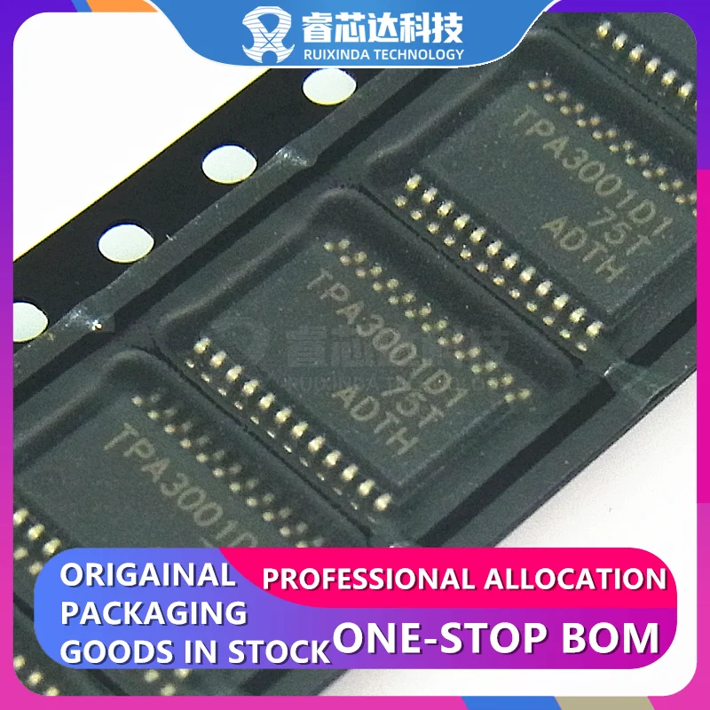 TPA3001D1PWPR TPA3001D1 HTSSOP24 TPA3001D1PWP Amplifier IC 1-Channel (Mono) Class D 24-HTSSOP New Original In Stock