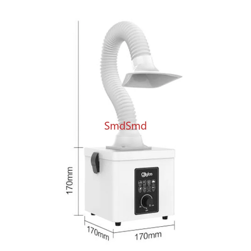Odorless and dust elimination indoor industrial use, mini desktop solder smoke purifier - smoke extractor with iron tip filter