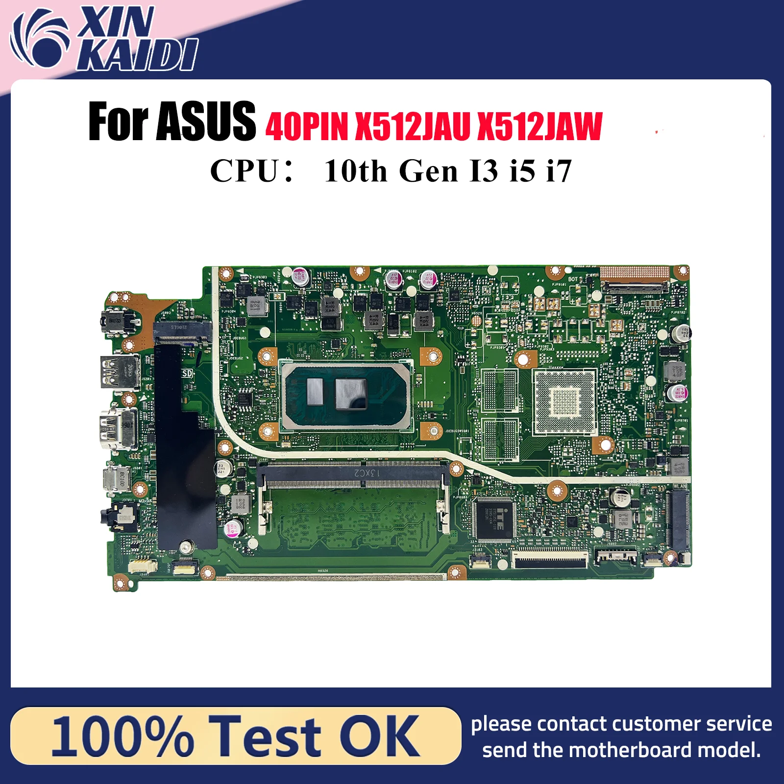 

X512JAU Материнская плата для ноутбука ASUS X512JAW A512J F512J S512J K512J V5000J X512JF X512J X512JP Материнская плата с 10-го поколения I3 i5 i7