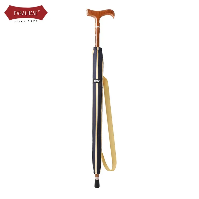 Multifunctional Cane Umbrella Non Slip Handle Rainproof Walking Stick Reinforced Long Handled Separate Design for Elderly
