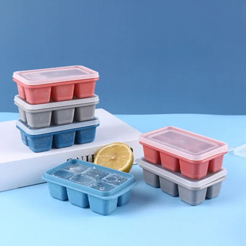

Ice Cube Tray Mold Silicone Grid Ice Cream Mold with Lid Popsicle Making Chocolate Mould Summer DIY Drink Cool Tea Milk Whiskey