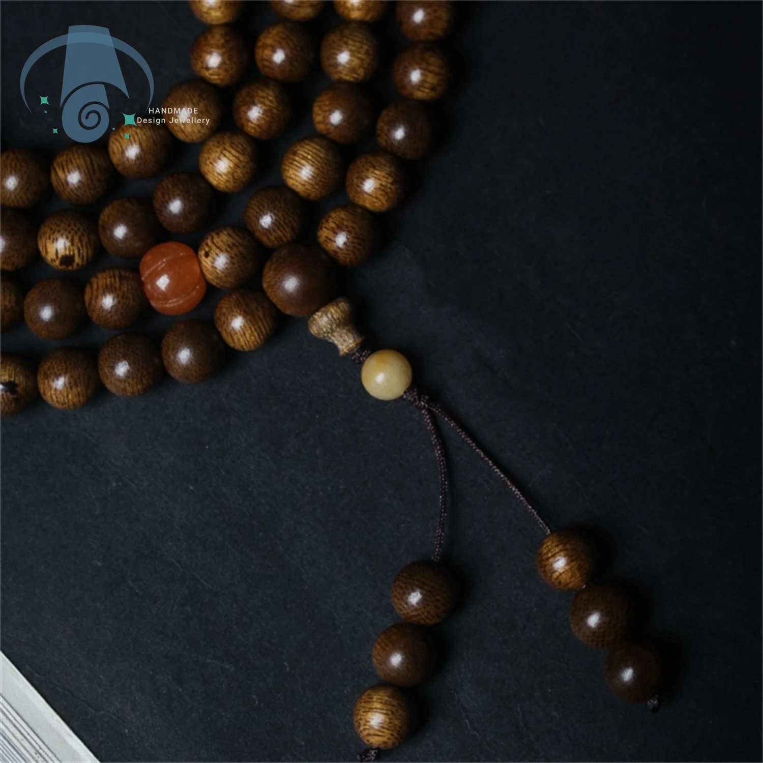 Natural Agarwood Mala Beads Tara Buddhist Prayer Bracelet Stretch for Men Women Meditation Healing Jewelry Gift ﻿