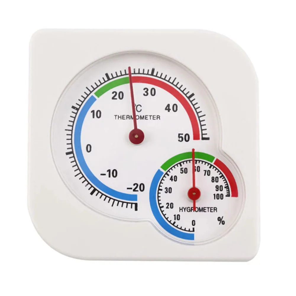 Analog Indoor Outdoor Thermometer Hygrometer With Visual Comfort Indicators For Temperature 15-25 C And Humidity Levels