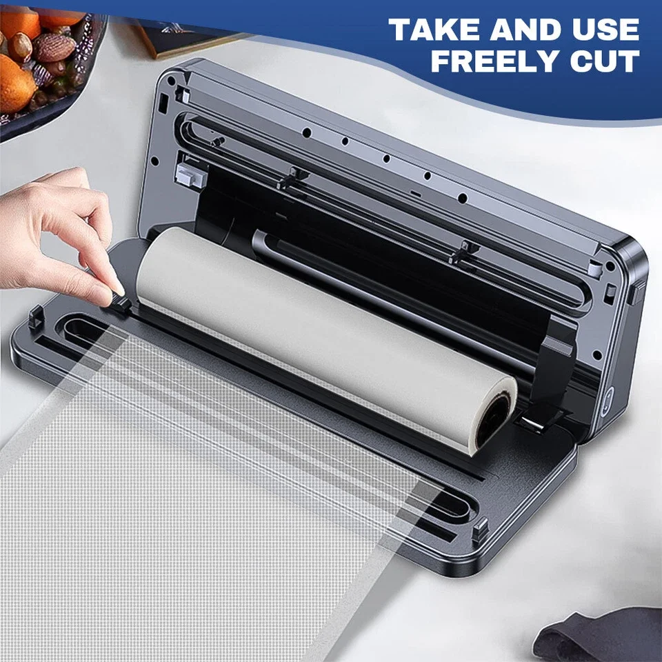 Desktop Electric Vacuum Machine 30CM Sealing Built in Cutter Roll bag Kitchen Meat And Vegetables Package Seal Food Preservation