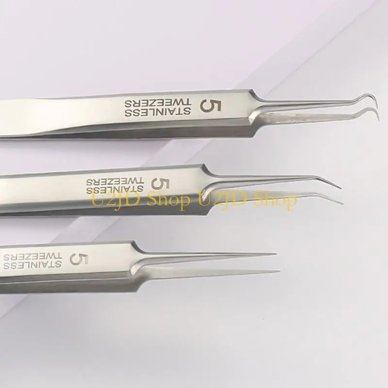 U2jd roestvrijstalen Blackhead Tweezer Ultra-Fine acne-blemish puiste extractor naald voor withead acne op neuswand