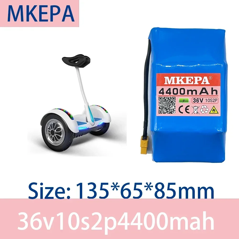 Hover Board Battery 36v 10s2p 4400mAh Lithium Battery Pack for Electric Scooter Twist Car Batt 36v 4.4Ah Rechargeable Battery