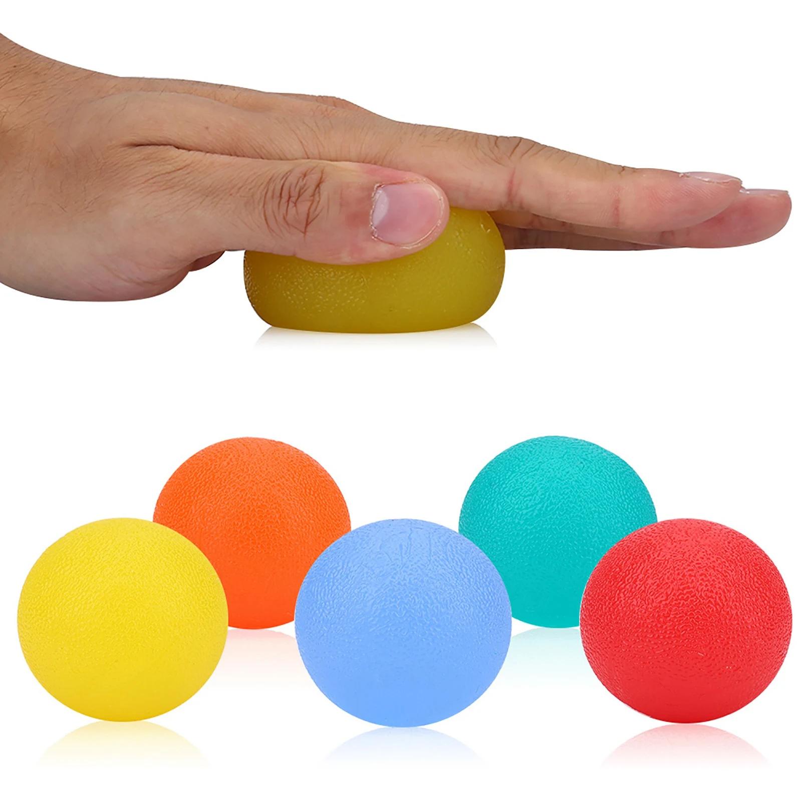 Silikon-Massageball, Fitness-Griffball, Stressabbau-Ball, Computer-Tastatur Fingerübungs-Massageball, Hüpfball