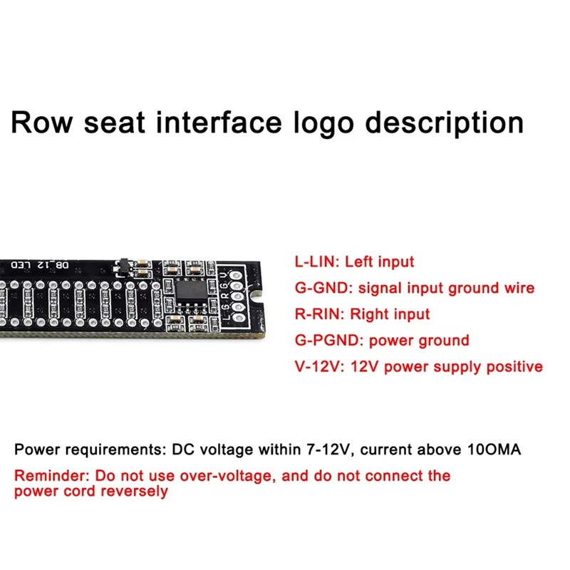 Indicador de Audio Dual de 12 niveles, luz LED, medidor de VU, placa amplificadora estéreo, placa de velocidad de luz ajustable con modo AGC DIY