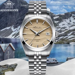 ADDIESDIVE Men’s Mechanical Watches Sapphire Glass Desert Dial NH35A Automatic Watch 100M Diver Sport Stainless Steel Wristwatch