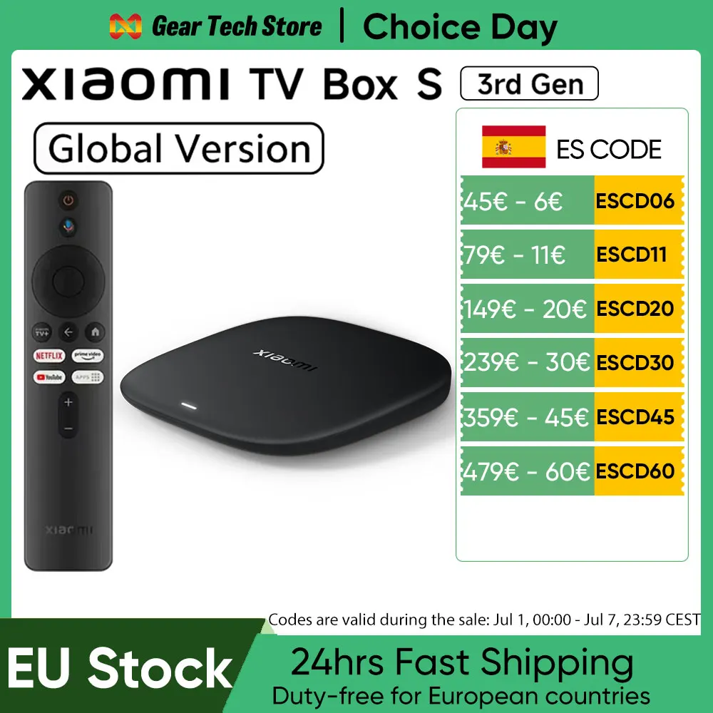 Versión Global Xiaomi TV Box S 3.ª / 2.ª Generación 4K Ultra HD Smart TV Box Reproductor Multimedia Google TV… — oferta en AliExpress