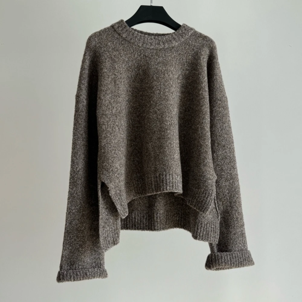 

Свитер из смешанной кофе, женский пуловер из смешанной шерсти