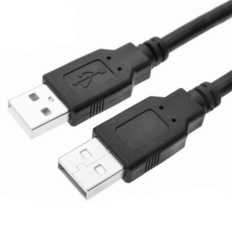 Usb a para usb um duplo usb2.0 macho para macho cabo de extensão para radiador disco rígido webcom câmera usb data transmissão extensor cabo