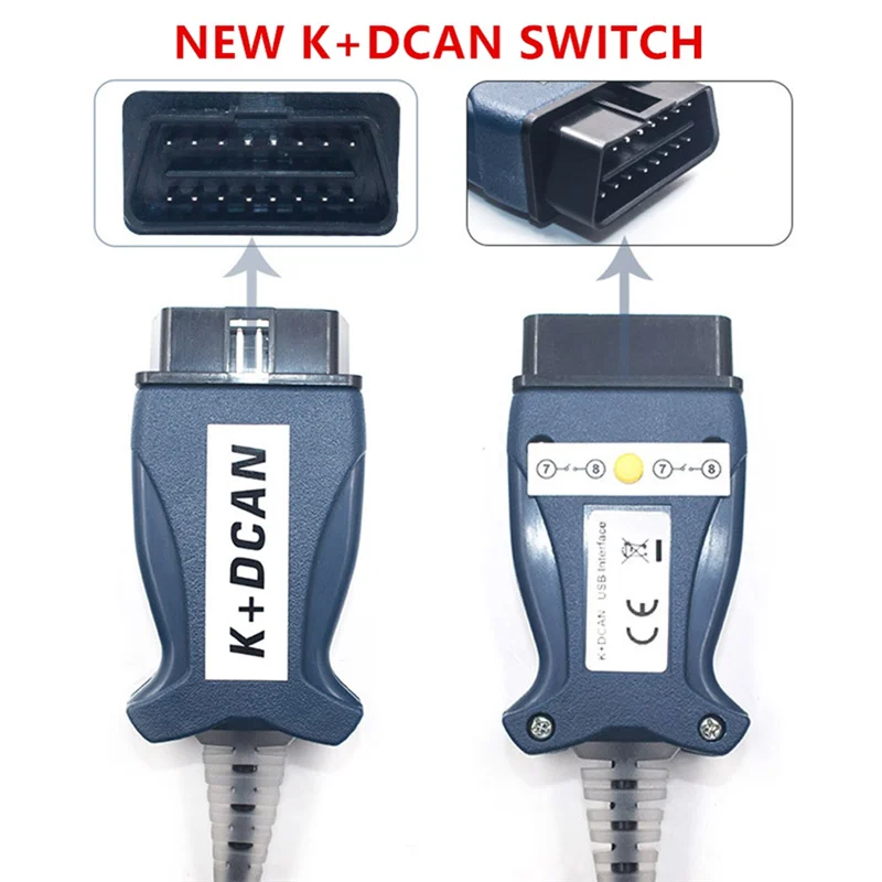 

K DCAN K + CAN FTDI чип USB-интерфейсный кабель для BMW OBD2 OBD 2, автомобильные диагностические инструменты, переключатель сканера