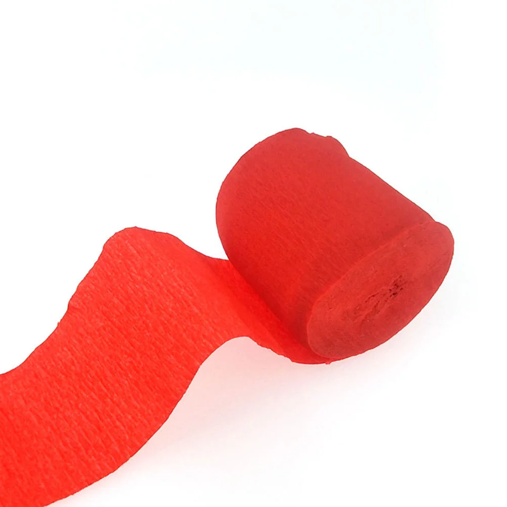 7pcs Crepe Paper for Party Red Silk Ribbon Blue Tissue Decorative Bulk Streamers