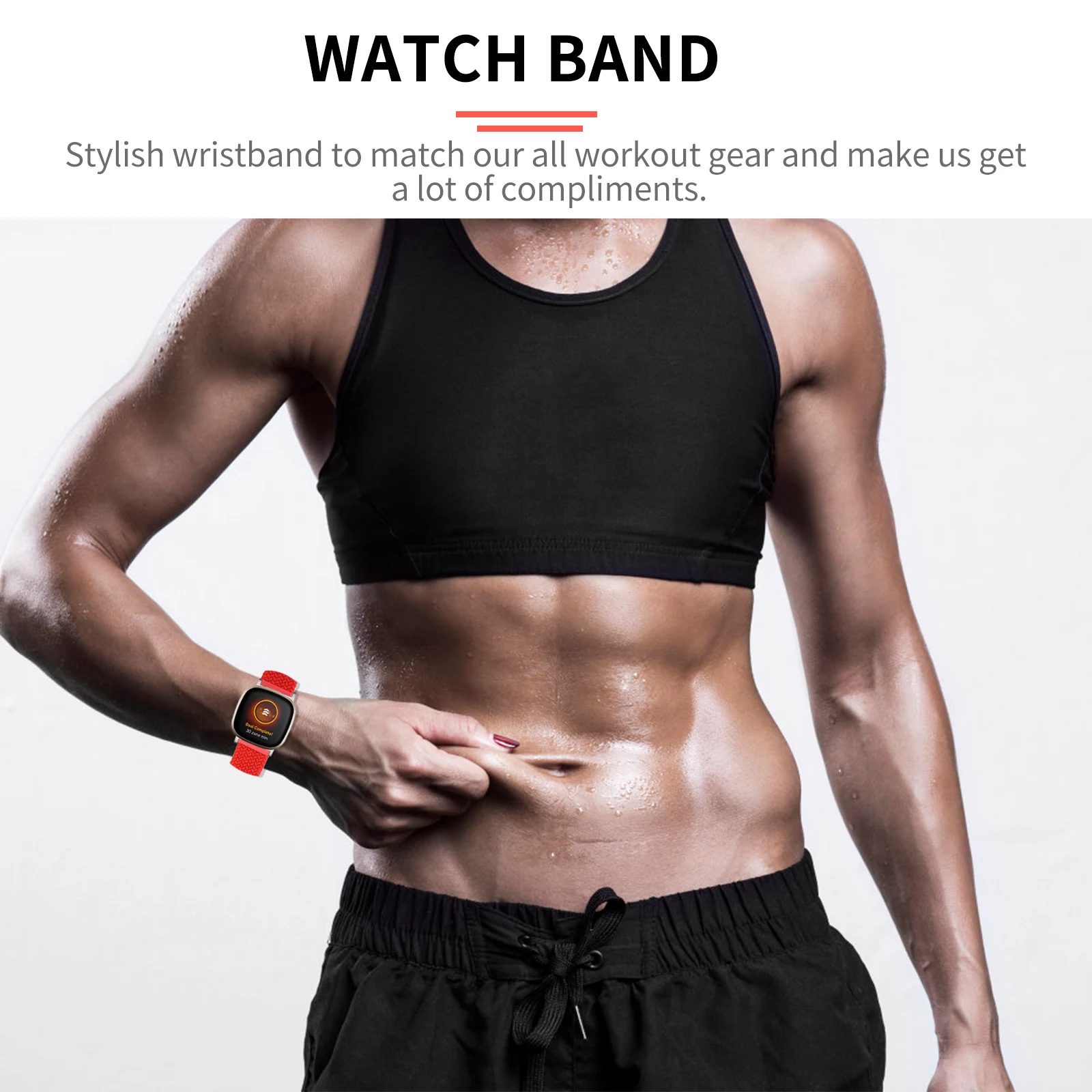 

Watch B Knitting Wristb Ring Breathable Strap Yarn Compatible Stylish Fashion Versa3 Sense Replacement