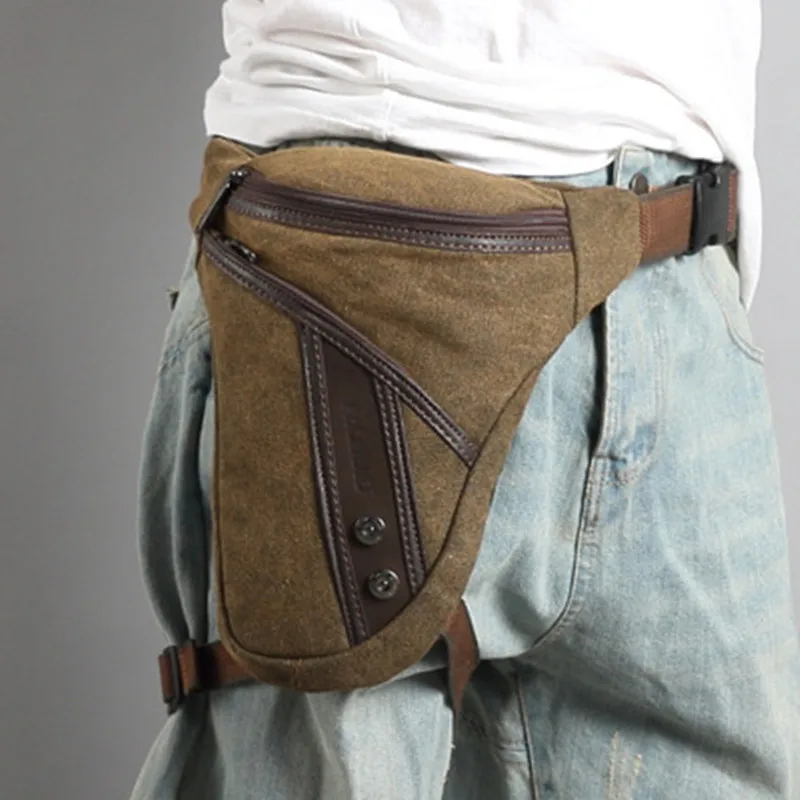 Men Thigh Fanny Pack Drop Bag Motorcycle Riding Shoulder Multi-functional Pouch Crossbody Nylon Male Hip Bum Belt Leg Waist Bags