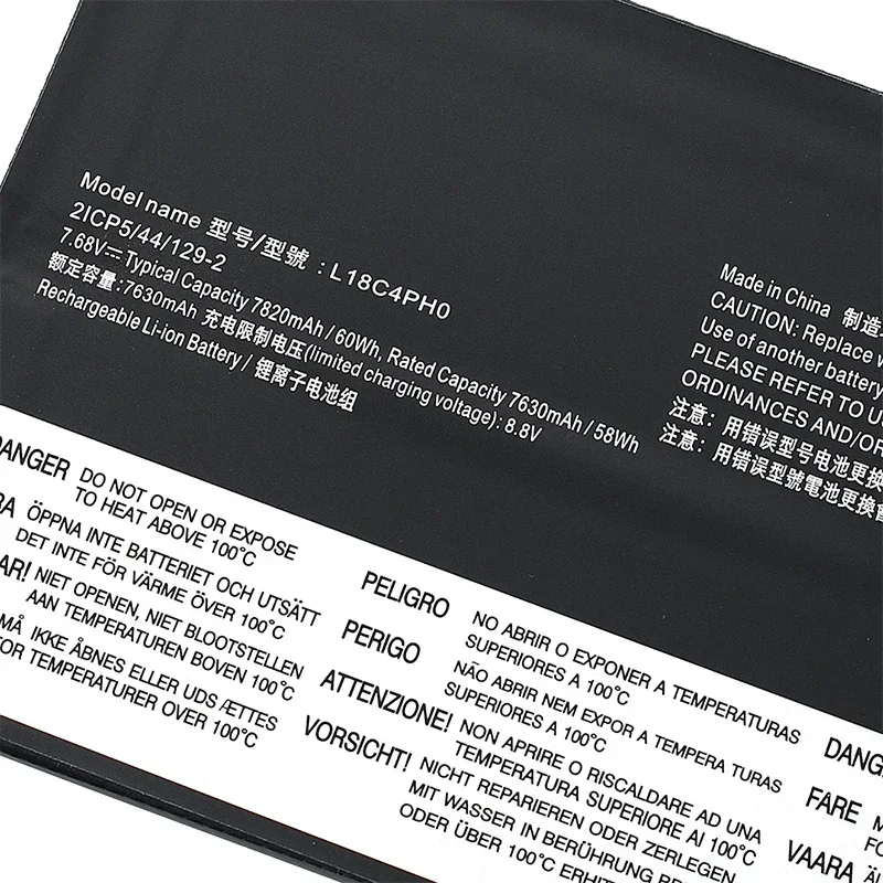 SWZY 7.68V 60wh L18C4PH0 Laptop Battery for Lenovo Yoga C940/14IIL/81Q9/2ICP5 Series 7820mah