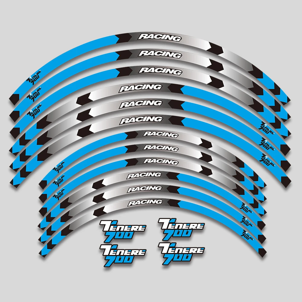 

Аксессуары для мотоциклов, наклейка на колесо, светоотражающая полоса, обод шины, водонепроницаемые декоративные наклейки, набор для Yamaha TENERE 700 Tenere700