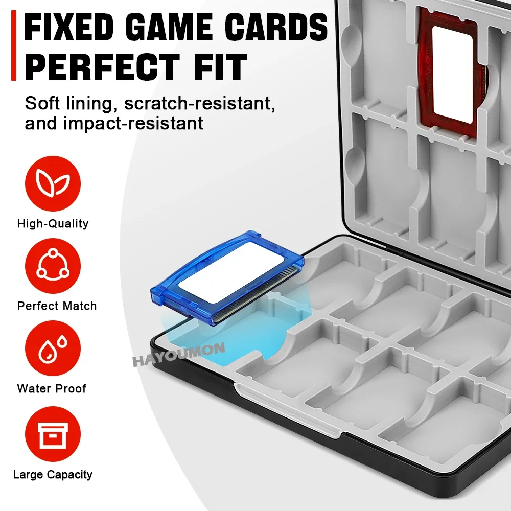 8-in-1 Magnetic Game Cartridge Storage Case for GB/GBC/GBP 16-IN-1 Card Box for GBA SP with Silicone Liner Protective Box Bag - view 4