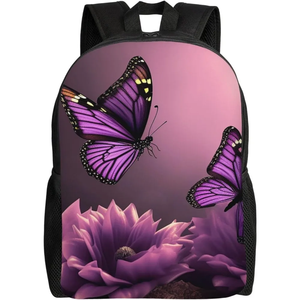 

3d Flowers Cute Backpack Waterproof Lightweight Laptop Backpack Shoulder Bag Casual Daypack For Women Men