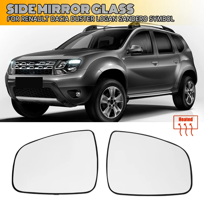 For Renault Logan Sandero 2008-2013 Symbol 2013-2023 Dacia Duster 2014-2017 With Heating Wide angle Rearview Mirror Lens