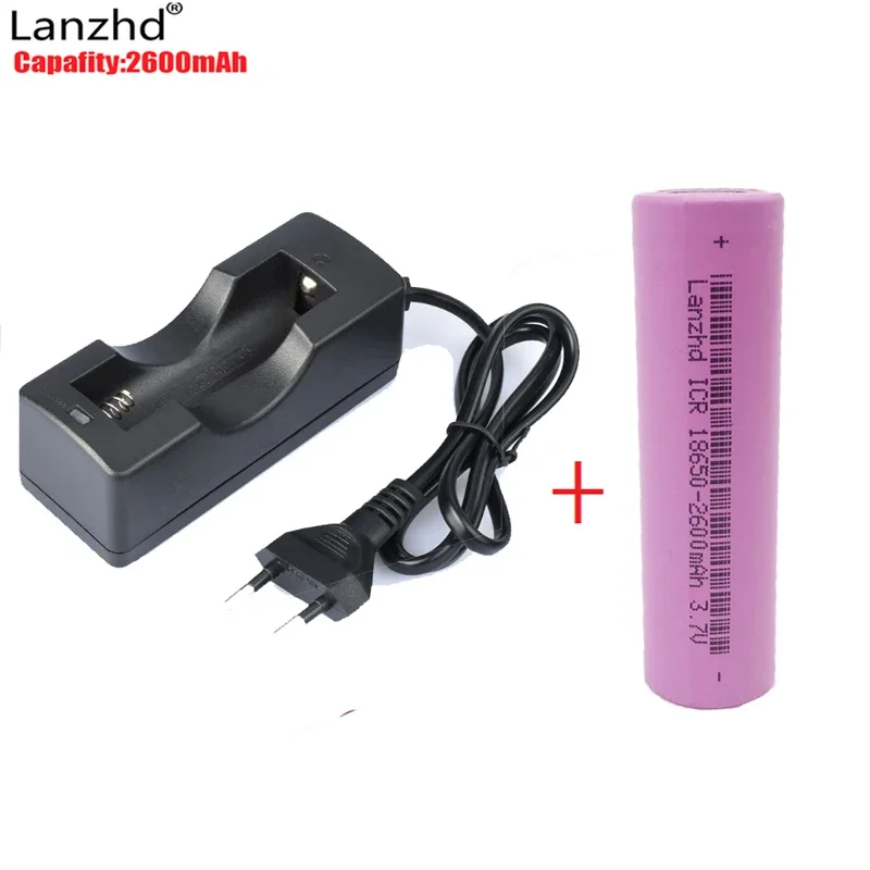 18650 charger for 18650 And charger accumulator 18650 Rechareable batteries 2600mah Li-Ion battery together with charger 3.7v