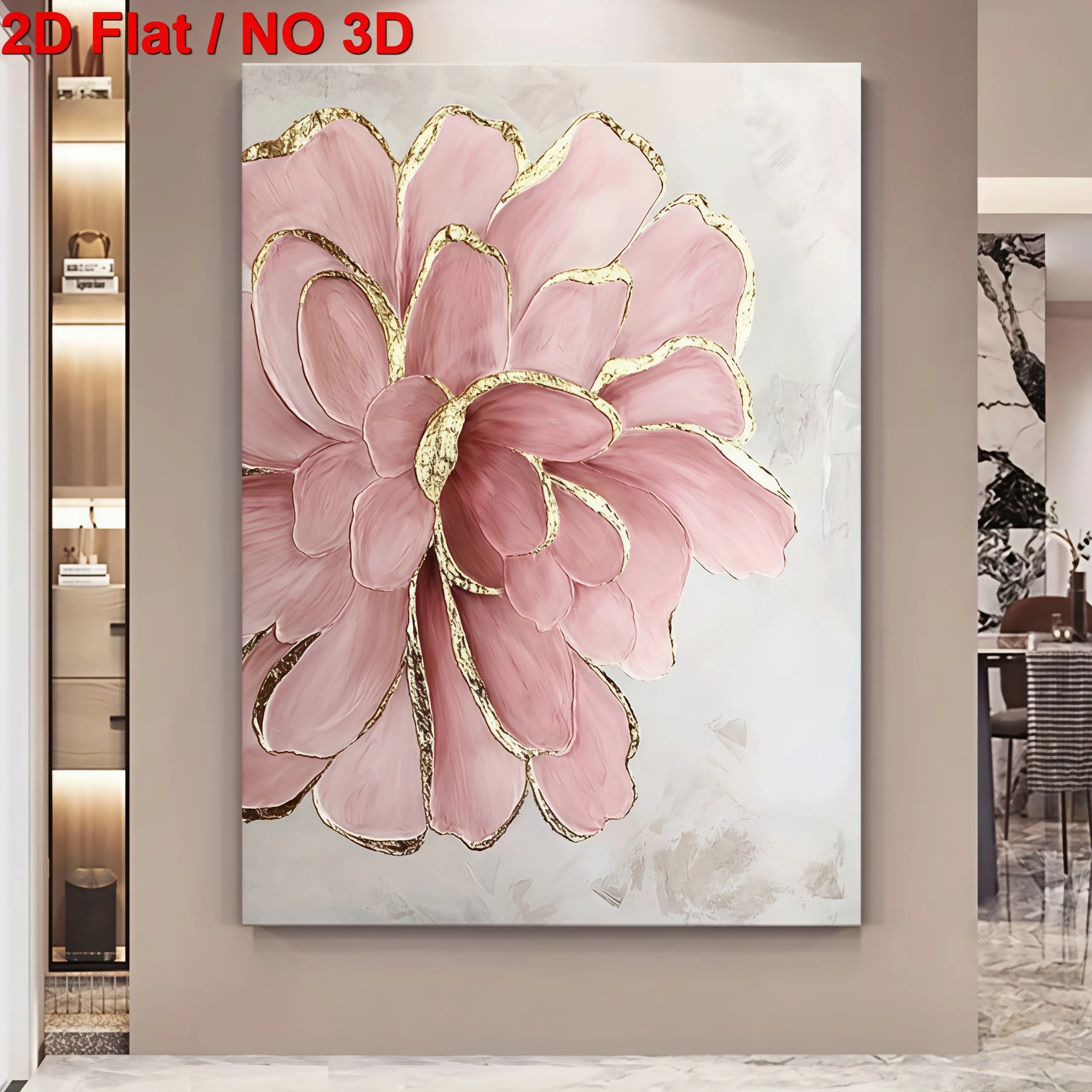 Luxury Flower Canvas Wall Art Framed Painting