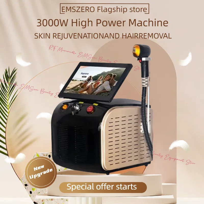 

808nm Diode Newest Portable Laser Hair Removal Machine Cooling Head Painless Laser Epilator Body Hair Removal