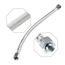 400mm Air Compressor Intake Tube 14/16/19mm Air Pump Check Valve Stainless Steel Silver Hose For Connect Oil-free New