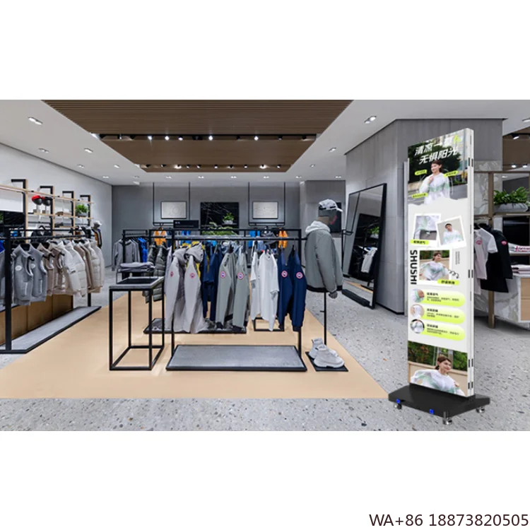 Painel de parede de vídeo com espelho móvel interno, venda quente de led p1.2 p1.5 p1.8 p2 p2.5 wifi 4g controle personalizado tela de pôster