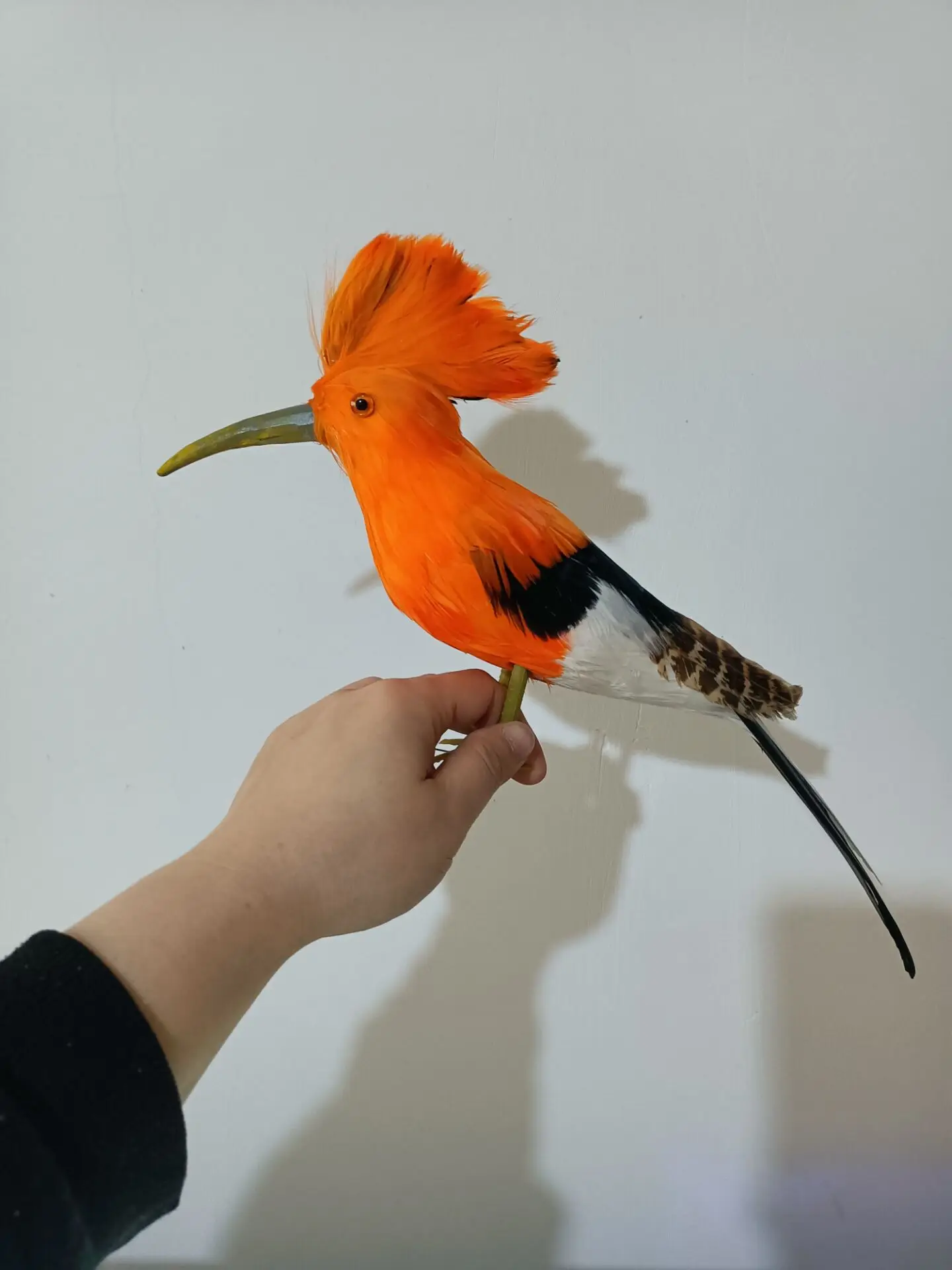 

new simulation foam&feather orange hoopoe model garden decoration gift about 32cm p2689