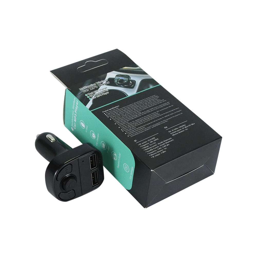 LED MP3 X8 Car Bluetooth FM Hands-Free Bluetooth-compaitable 5.0 Transmitter 3.1A QC3.0 PD Type C Dual USB Car Kit Charger