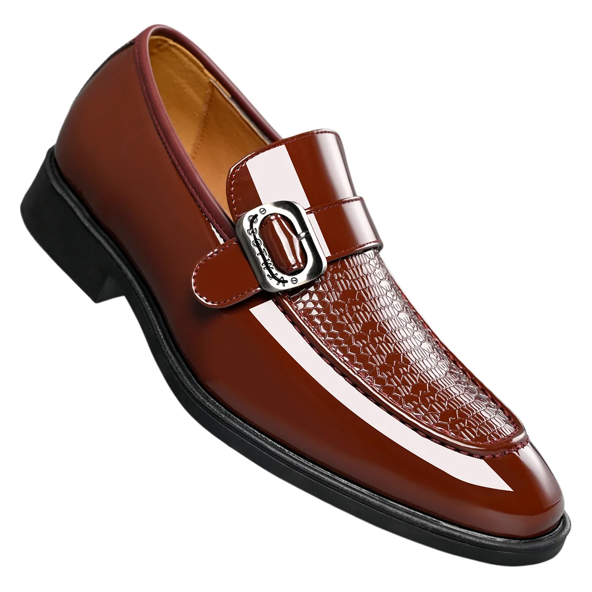 Unisex Casual Slip-On Shoes Business Formal Leather Youth Large Size Comfortable Rubber Outsole Versatile Men's Footwear