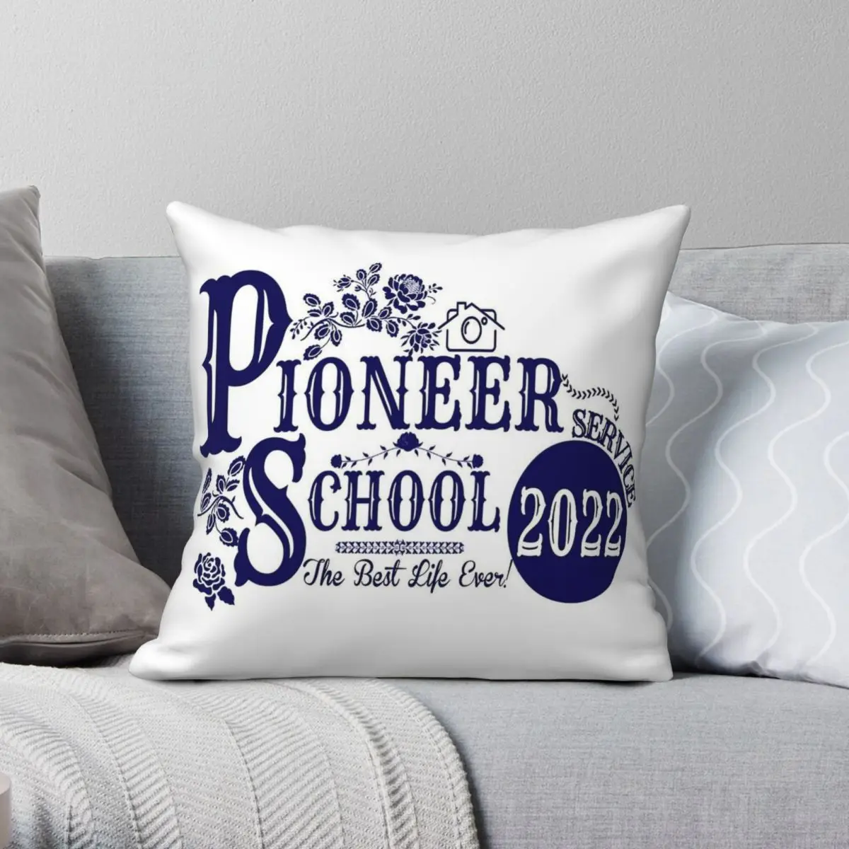 Pioneer School Fully Accomplish Your Ministry Square Pillowcase Polyester Linen Velvet Creative Pillow Case Home Cushion Case