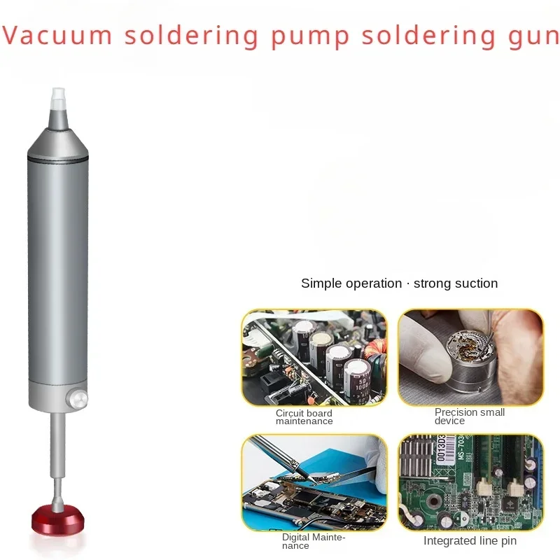 1pc Aluminum Solder Sucker Powerful No-Clog Desoldering Pump for Easy Removal & Repair