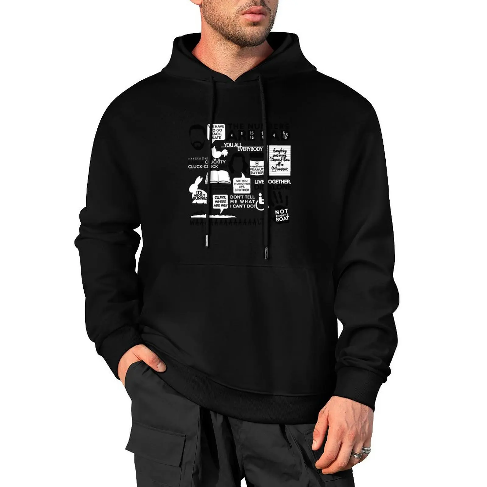 

Lost Quotes Pullover Hoodie men's clothing japanese style new features of hoodies & sweatshirts