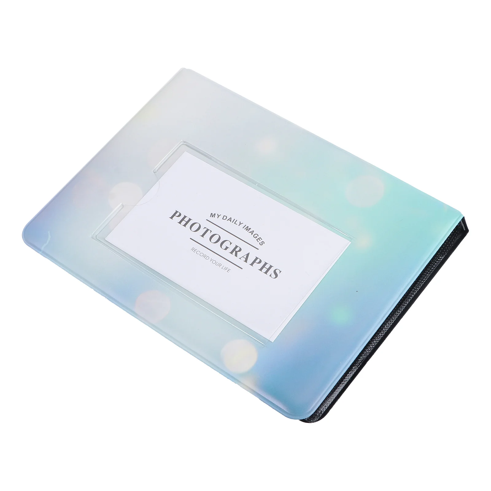 

64 Pockets Shining Star Album Blue Spot Candy Color PU Cover Self Adhesive Storage for 3 Inch Mini Photos Vintage