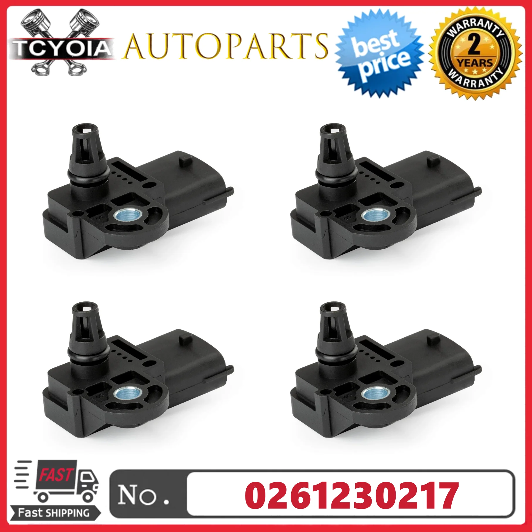 

4pcs 0261230217 Intake Manifold Pressure Sensor For Polaris Sportsman 450 570 700 800 850 1000 ETX RZR 900 HONDA CIVIC
