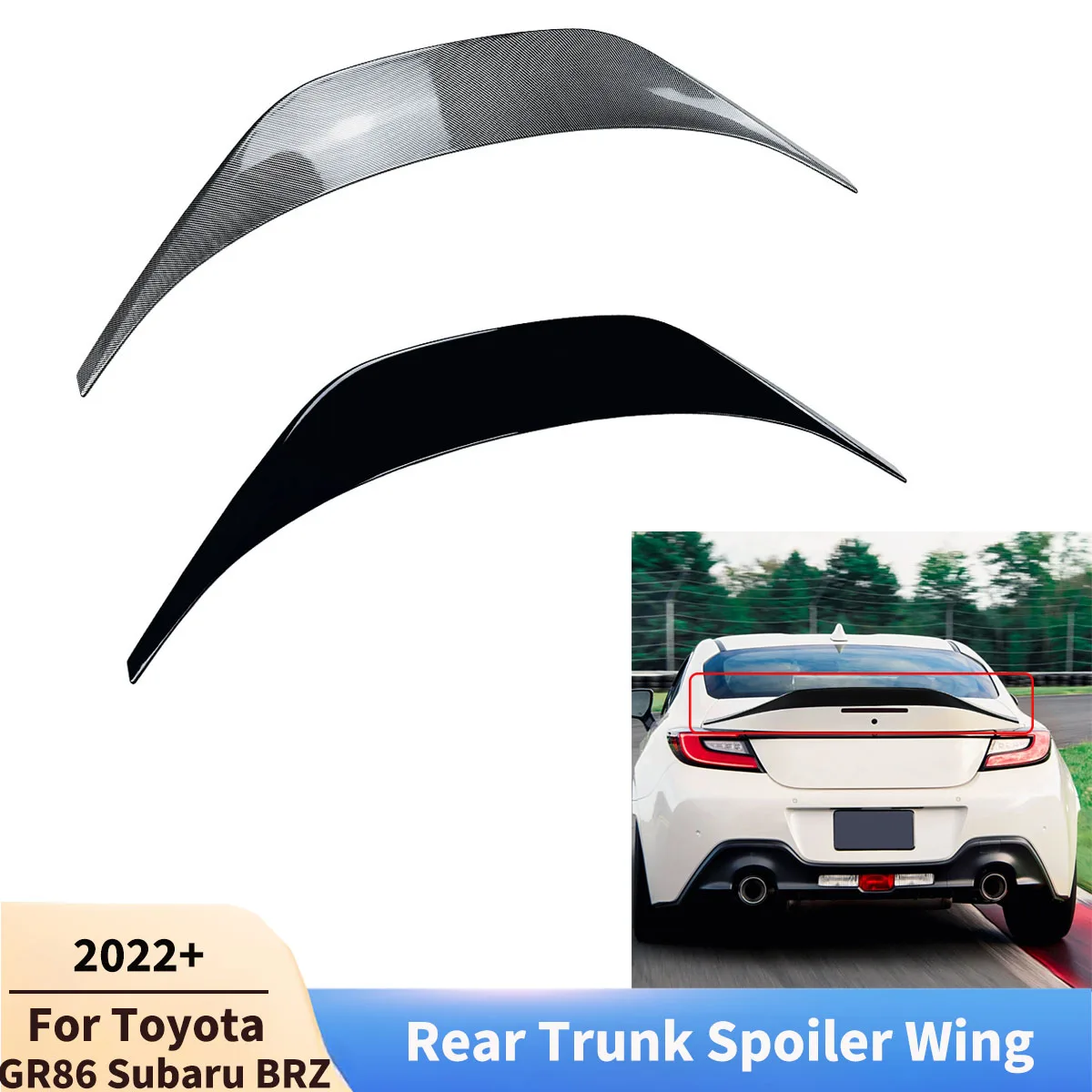 

Для Toyota GR86 Subaru BRZ 2022+ задний спойлер багажника, крыло, задний бампер, диффузор для губ, автомобильные аксессуары, задний плавник, комплект кузова, тюнинг