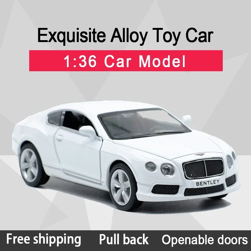 

1:36 Bentley Continental GT V8 sports car model gifts Diecast Metal sports toy car for collection for children F220