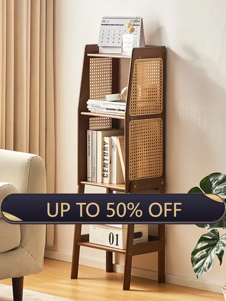 Rattan Weaving Storage Holders Bamboo Practical Organizers Modern Bookshelf Living Room Accessories Hangers Furniture