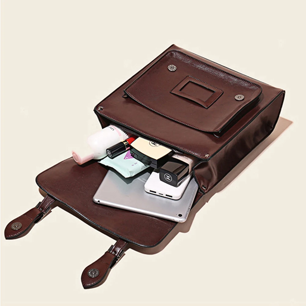 Women Backpack Cross body Shoulder Bag Genuine Leather Girls School Female Real Cowhide Book Laptop Messenger Bags Backpacks