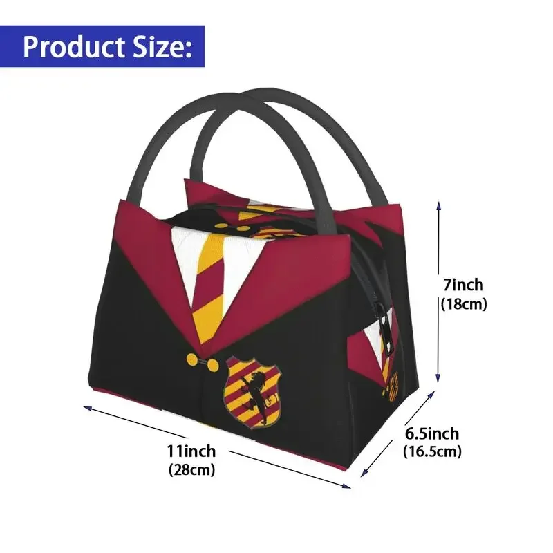 Funny Potters Insulated Lunch Bags for School Office Portable Cooler Thermal Bento Box Women