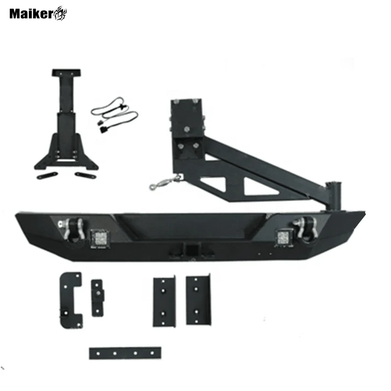 Rear bumper with oil drum rack for FJ Cruiser 07+ accessories bumper with spare tire rack