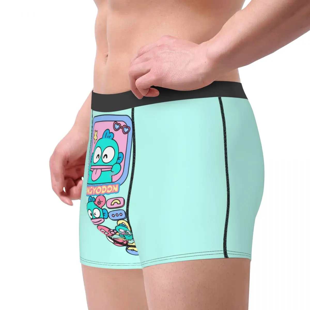 Custom Male Novelty Hangyodon Cartoon Underwear Boxer Briefs Breathable Shorts Panties Underpants