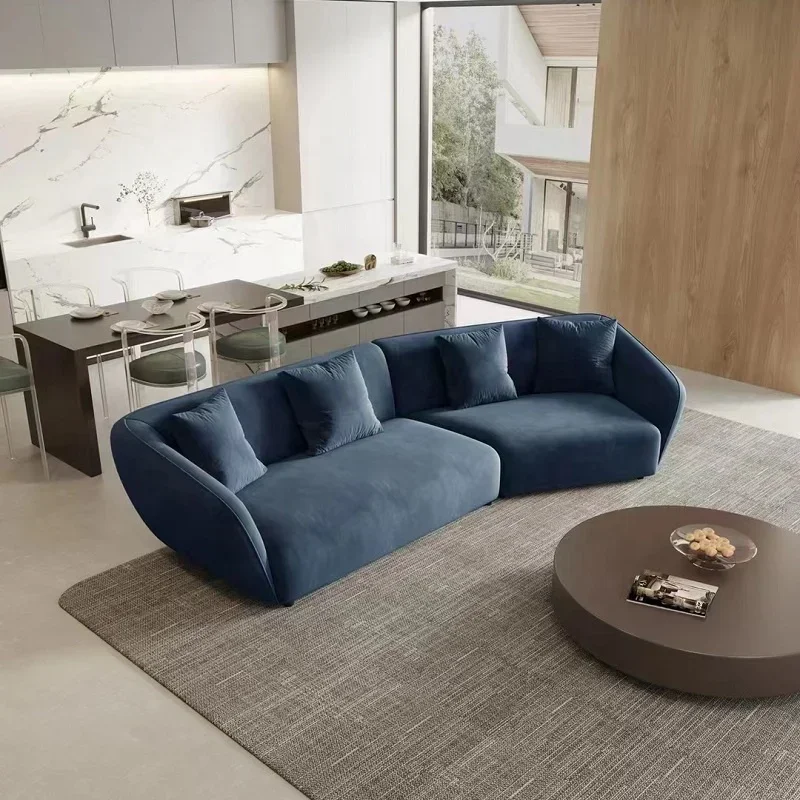 

Nordic velvet fabric modular sectional couch modern living room Technology cloth special-shaped combination sofa set furniture