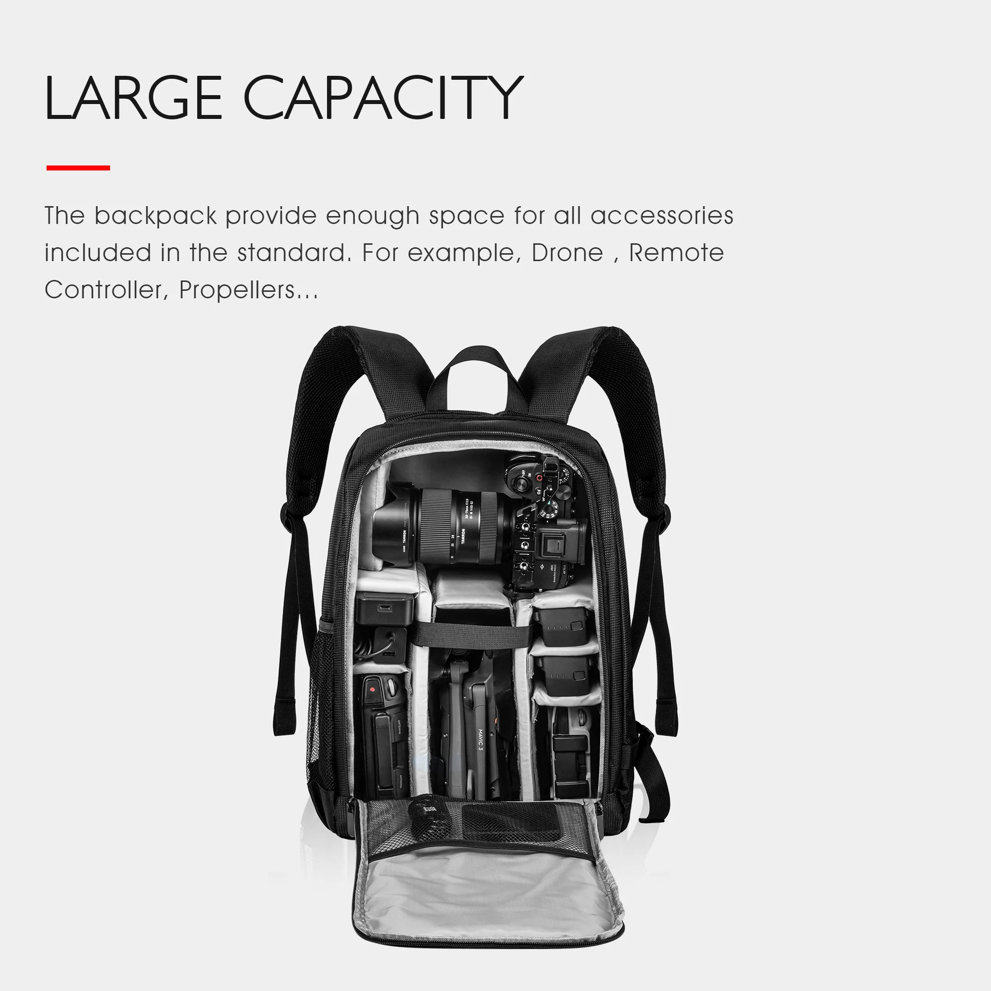 Startrc Avata 2/1 FPV Drone Backpack for DJI Mini 4 Pro/Air 3/Mavic 3 Pro Drone Accessories Storage Bag Waterproof Travel Case