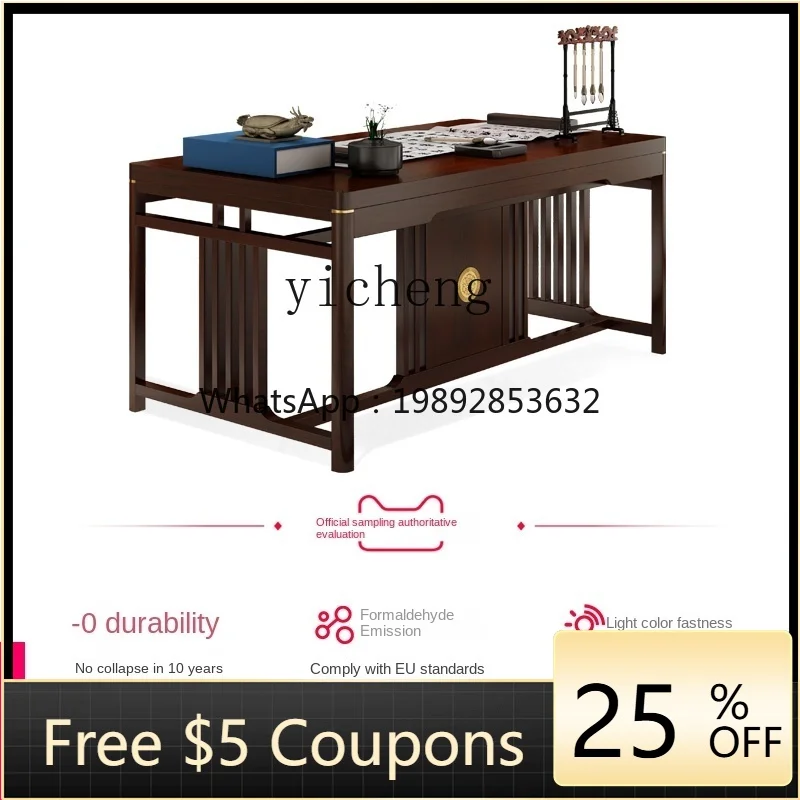 BB  Desk Solid Wood Calligraphy Table Painting Table Desk Study Desk Chair Combination
